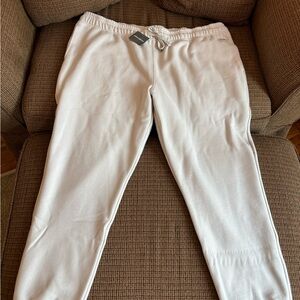 Eddie Bauer Mens Fleece Jogger Sweatpants #1773 Chalk 3XL - NWT!